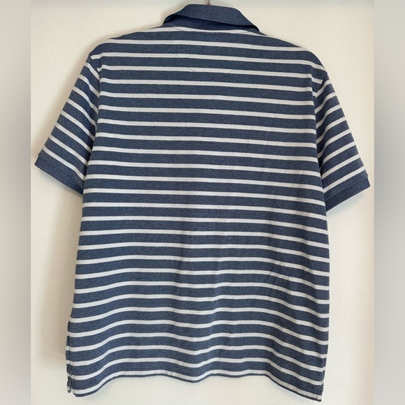 Men’s Vineyard Vines Edgartown Blue Striped Polo, Medium - Picture 4 of 5